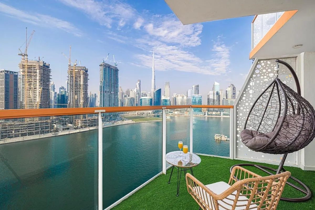 Lejlighed Panoramic! Burj Khalifa And Canal View! Dubai Forenede Arabiske Emirater