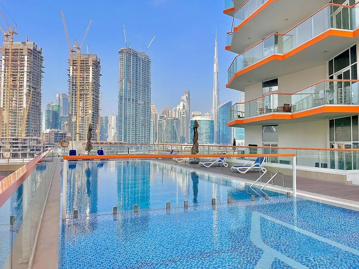 Panoramic! Burj Khalifa And Canal View! Dubai Forenede Arabiske Emirater